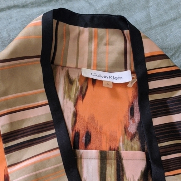 Euc Calvin Klein sleeveless peplum blouse large - Picture 3 of 6